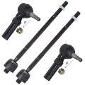 4 Piece Front Inner And Outer Tie Rod End Kit Ev343 Es2231rl For 2004 2009 Cadillac Xlr 1997 2013 Chevrolet Corvette 