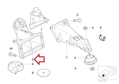Bmw Genuine Engine Suspension Support Mount Bracket Right For 320i 3ci 3i 5ci 5i 328ci 328i 330ci 330i M3 Z4 2 5i 3 0i 2 2
