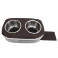Pontoon Cup Holder Durable Stainless Steel Double Drink For Rv Yachet Boat Car Fit Marine Brown