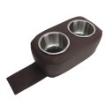 Pontoon Cup Holder Durable Stainless Steel Double Drink For Rv Yachet Boat Car Fit Marine Brown