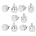 Computer Pc Case 6-32 Fully Threaded Knurled Thumb Screws Silver Tone 10pcs 