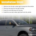 X Autohaux Led Side Mirror Turn Signal Indicator Light For Dodge Ram 1500 2500 3500 4500 5500 2010-2018 Amber White Len