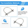 M6 U-bolts 8 Sets 51mm 2 01 Inner Width 72mm Length 304 Stainless Steel Round Bend U Clamp With Nuts And Plates For Ski Boat