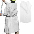Disposable Non-woven Protective Clothing Isolation Gowns Waist Neck Ties White 10 Pack 