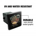 Brain Tacos Tow Trailer Hitch Cover Plug Insert