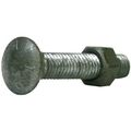 Midwest Air Technologies 328503b Galvanized Carriage Bolt With Nut 3 8 In X 10 Pack Grade 2 Zinc Finish Round Head Fully 