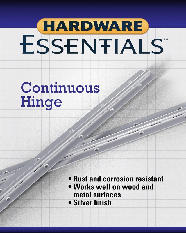Continuous Pin Door Hinge 30 In X 1 5 Stainless Steel Surface Mount Rust Resistant Finish Model 853401