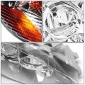 Factory Style Halogen Headlight Lamp Compatible With Toyota Corolla 2003-2008 Passenger Right Side Chrome Housing Amber Corner