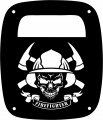 Jeeptails Firefighter Skull Tail Lamp Light Covers For Jeep Wrangler Yj And Tj Black Set Of 2