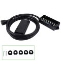 7 Way Plug Trailer Wire 12 Foot With Junction Box All Weather Rv Cable Power Cord For Camper Motorhome