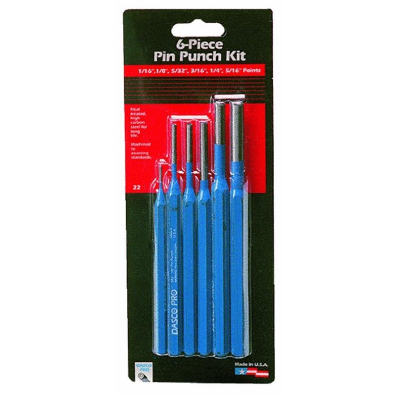 Dasco Pro 22 Pin Punch Kit 6 Piece
