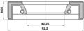 Febest 95fas-54620909x Rear Hub Oil Seal 