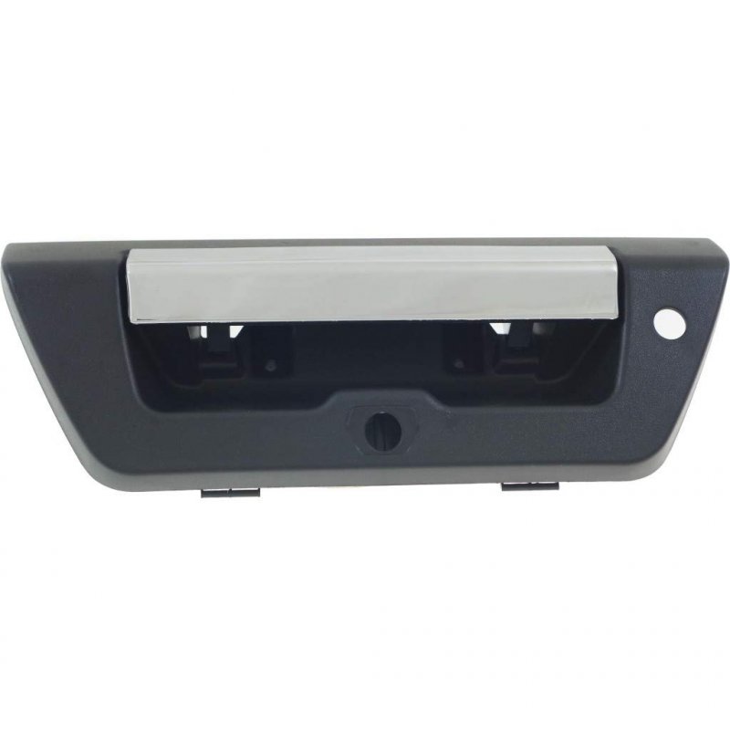 Ford F-150 Tailgate Handle 2015 2016 2017 Power Locking W Camera Hole Led Lamp Textured Black Bezel Chrome Lever Plastic