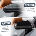 Pair Car Rear View Driver Passenger Side Mirror Cover Cap Replacement Gloss Black For Audi Tt Mk3 8s 2014-2023 R8 2015-2023