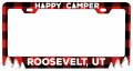 Roosevelt Utah Car Metal License Plate Frame Plaid Design 