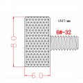 Uxcell Computer Graphics Card 6 -32 Round Head Knurled Thumb Screws Wine Red 10pcs