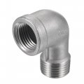 Uxcell Pipe Fitting Elbow 1 2 Npt Male To Female Thread Hose Connector Adapter 304 Stainless Steel