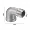 Uxcell Pipe Fitting Elbow 1 2 Npt Male To Female Thread Hose Connector Adapter 304 Stainless Steel