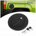 Locking Gas Tank Cap Cover For 2003-2010 Hummer H3 H3t Aluminum Lock Fuel Filler Door Exterior Accessories Powder Coated Black 