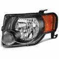 Ocpty Compatible For Ford Escape 2008-2012 Headlight Headlamps Black Housing Amber Reflector