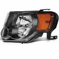 Ocpty Compatible For Ford Escape 2008-2012 Headlight Headlamps Black Housing Amber Reflector
