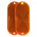 Blazer International Trailer Towing Accessories B278saw Oblong Stick-on Reflectors Amber 2 Pack 