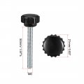 M6 X 50mm Metric Male Thread Knurled Clamping Knobs Grip Thumb Screw On Type Hand Handle Bolt With Plastic Black 10 Pcs
