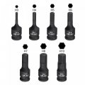 Uxcell 1 4 Drive Impact Hex Bit Socket Set H3 H10 Metric 35mm Length Cr-mo 7-piece