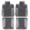 Driver And Passenger Side Bottom Back Cloth Seat Covers For Dodge Ram 1500 2500 3500 1994 To 1997 Medium Quartz Gray D5 Or C3 4 