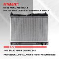Auto Dynasty Dpi 13201 Factory Style 1-row Cooling Radiator Compatible With Ford Fiesta 1 6l At Mt 01-18 Aluminum Core