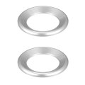 2pcs Silver Tone Door Audio Speaker Ring Cover Interior Trim For Honda Civic 2016-2021 10th Gen 