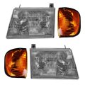 Headlight Set For 2003-2007 Ford E-350 Super Duty Left And Right 4pc 