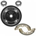Caltric Rear Brake Drum Shoes Kit Compatible With Kawasaki Mule 2520 Kaf620b Kaf620 B Turf 1995-2000