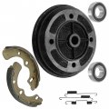Caltric Rear Brake Drum Shoes Kit Compatible With Kawasaki Mule 2520 Kaf620b Kaf620 B Turf 1995-2000