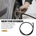 100cm 39 37 Tire Valve Stem Extension Inflator Extender Hose Universal Fit For Car Motorcycle Bicycle