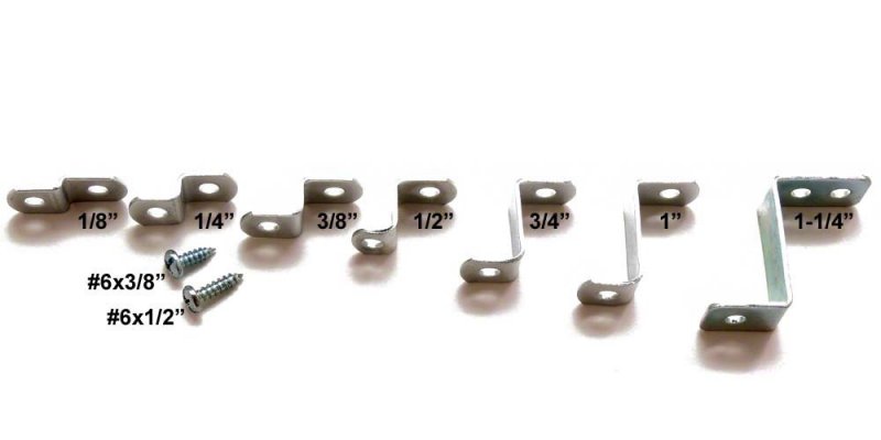 1-1 4 Offset Mounting Canvas Z Clips For Picture Framing 6 X 3 8 Pan-head Screws Included 144 Bulk Pack