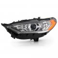 Driver Side Chrome Housing Led Strip Drl Left Halogen Projector Headlight Headlamp Assembly Replacement For 2017-2020 Ford 