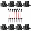 Ena Set Of 8 Square Ignition Coil And 7mm Red Wire For Cadillac Chevrolet Gmc Hummer Isuzu Workhorse C5500 Escalade Kodiak 