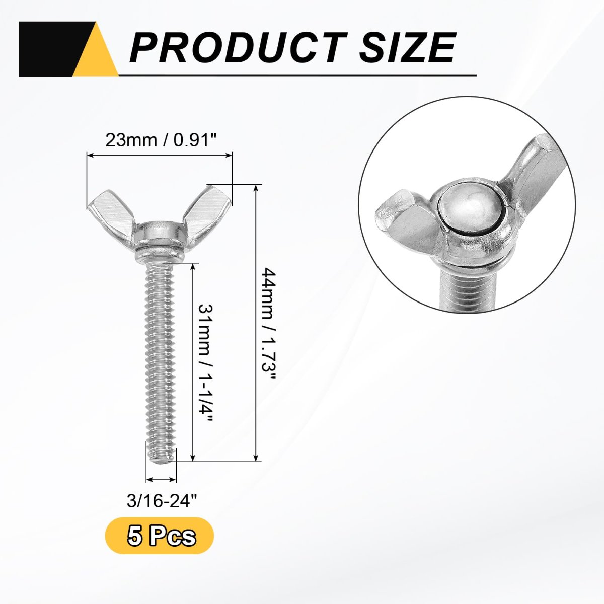 5pcs 3 16-24 X 1-1 4 Wing Butterfly Screw Bolts 304 Stainless Steel Machine Fastener Thumb Hand Screws For Electronic Equipment