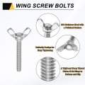 5pcs 3 16-24 X 1-1 4 Wing Butterfly Screw Bolts 304 Stainless Steel Machine Fastener Thumb Hand Screws For Electronic Equipment