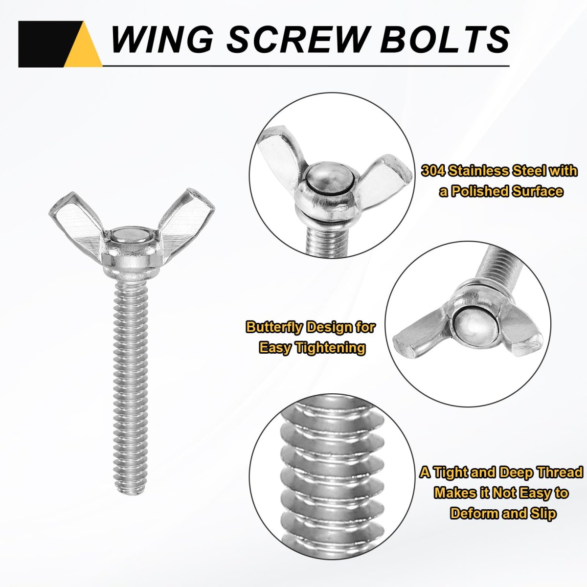 5pcs 3 16-24 X 1-1 4 Wing Butterfly Screw Bolts 304 Stainless Steel Machine Fastener Thumb Hand Screws For Electronic Equipment