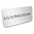Ipick Image Made For Lincoln Navigator 3d Nameplate Mirror Chrome Stainless Steel License Plate