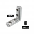 Uxcell L-shape Interior Joint Bracket 16pcs Inside Corner Connectors With M5 Screws For 3030 Series Aluminum Extrusion Profile