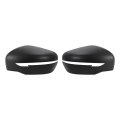 Pair Car Rear View Driver Passenger Side Mirror Cover Cap Overlay Matte Black For Nissan Navara Np300 D23 2015-2018 Guard 