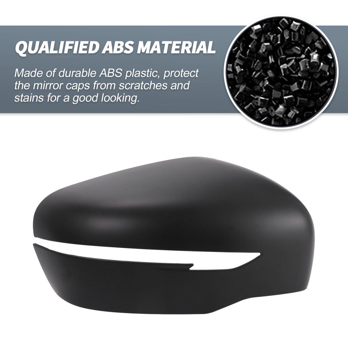 Rear View Side Mirror Cover Cap Overlay For Nissan Navara Np300 D23 2015 To 2018 Matte Black Exterior Decoration Trims Driver