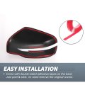 Rear View Side Mirror Cover Cap Overlay For Nissan Navara Np300 D23 2015 To 2018 Matte Black Exterior Decoration Trims Driver