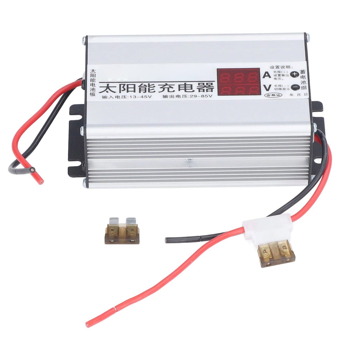 Led Mppt Boost Solar Charge Controller Aluminum 48v 60v 72v Adjustable Output 10a Real Time Display For Electric Vehicle