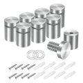 8pcs Sign Standoff Screws 3 4 X 1 Stainless Steel Wall Mount Hardware Advertising Glass Nail For Acrylic Panel Picture Frame 