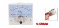 Uxcell Screw Mounted Analog Ac 0-50ma Scale Range Milliamp Panel Meter