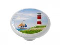 Gotham Decor Lighthouse And Sailboat Ceramic Drawer Knob 